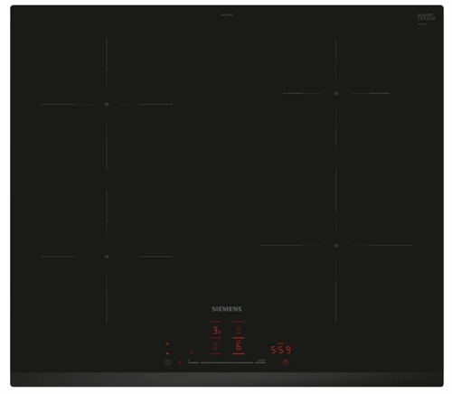Induktionskogeplade 60 cm - Sort - overflademontering uden ramme - Siemens iQ100 - EH631HEB1E
