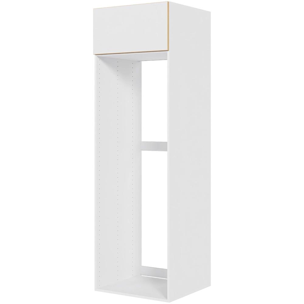 Multi-Living Køkken indbygningsskab i White/Oak Line til køl H: 195,2 cm D: 60,0 cm - Toplåge - Bredde: 60 cm