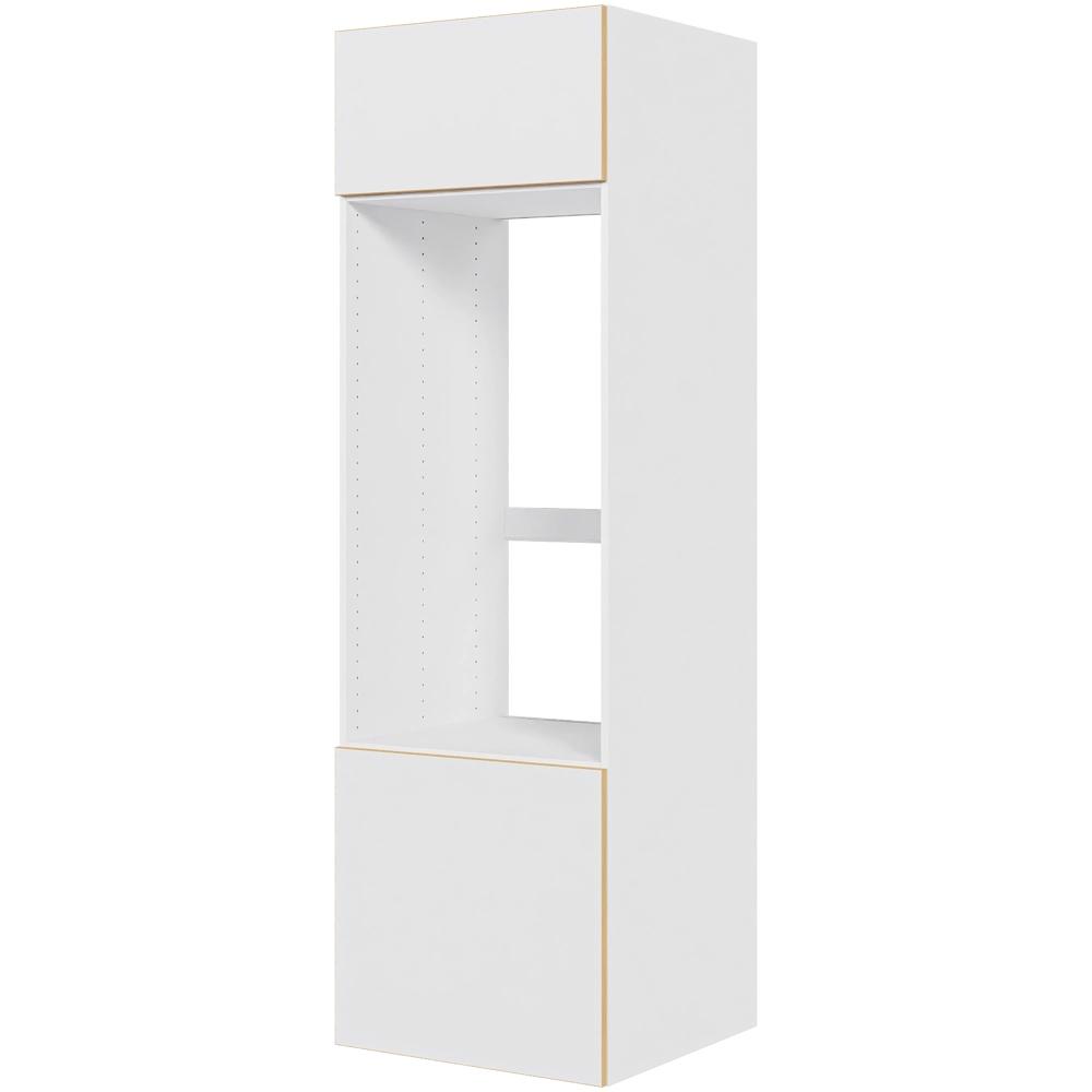 Multi-Living Køkken indbygningsskab i White/Oak Line til ovn H: 195,2 cm D: 60,0 cm - Toplåger & hyldeskab - Bredde: 60 cm