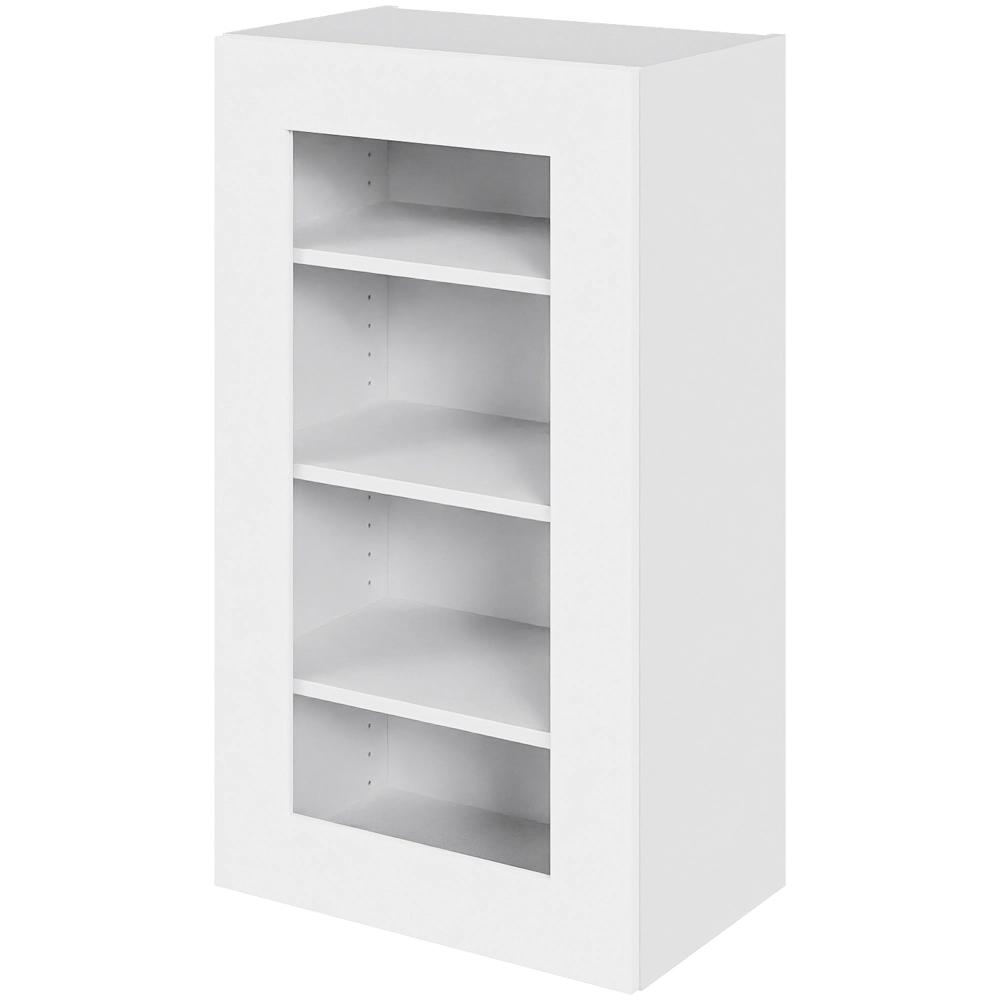 Multi-Living Køkken vitrineskab i Cibo Bianco overskab H: 89,6 cm D: 34,0 cm - Låge med klart glas inklusiv 2 hylder - Bredde: 50 cm