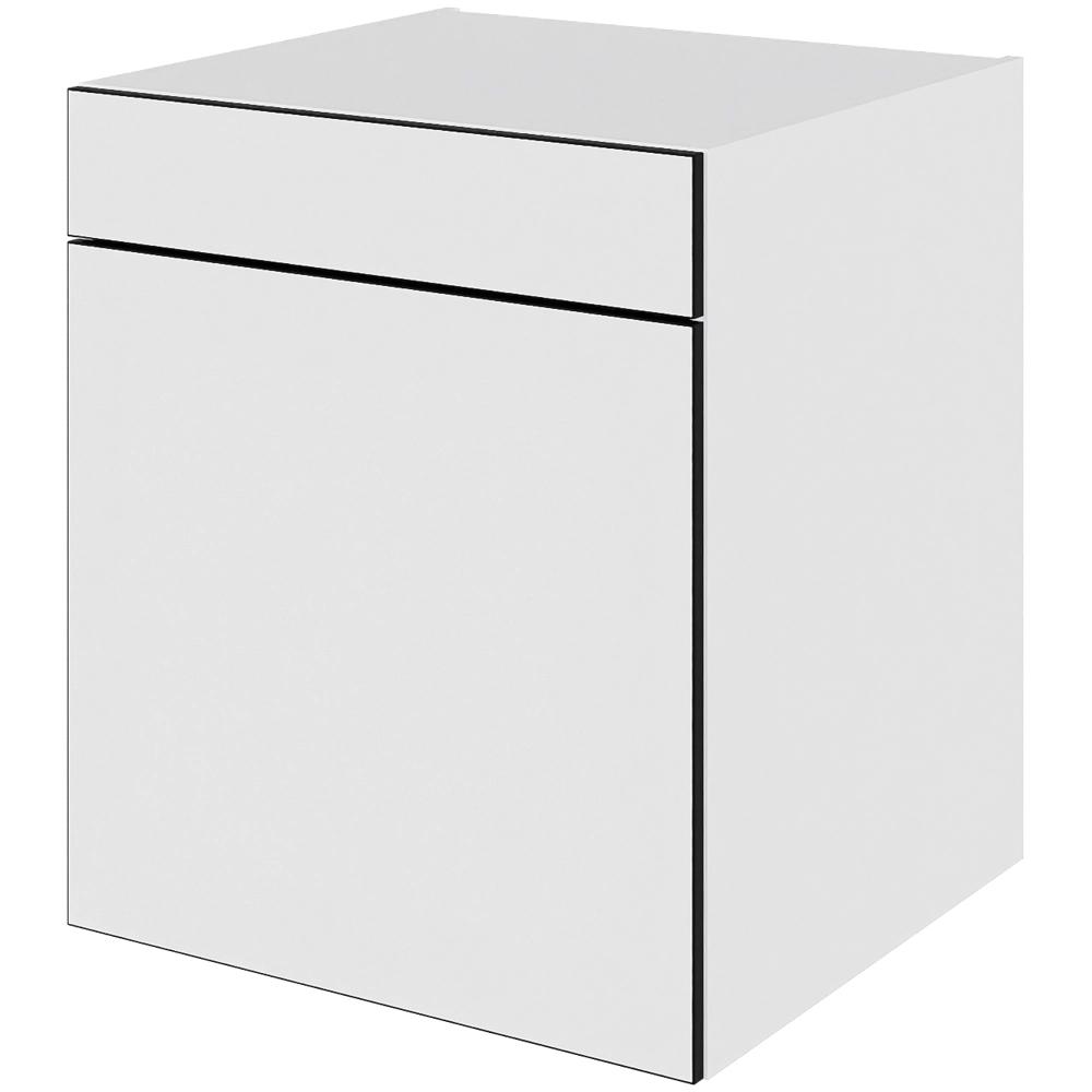 Multi-Living Køkken hyldeskab i White/Black line H: 70,4 cm D: 60,0 cm - 1 låge & skuffe deludtræk/softluk - Bredde: 60 cm