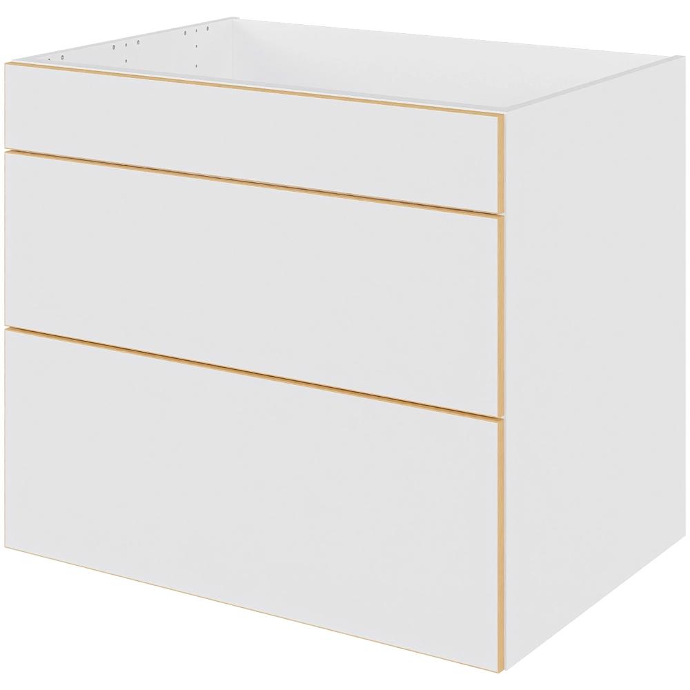 Multi-Living Køkken vaskeskab i White/Oak Line H: 70,4 cm D: 60,0 cm - Fuldudtræk/softluk - Bredde: 80 cm